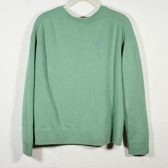 Vince Womens 100% Cashmere Crewneck Sweater Sage Green Small capsule minimalist - Picture 2 of 7